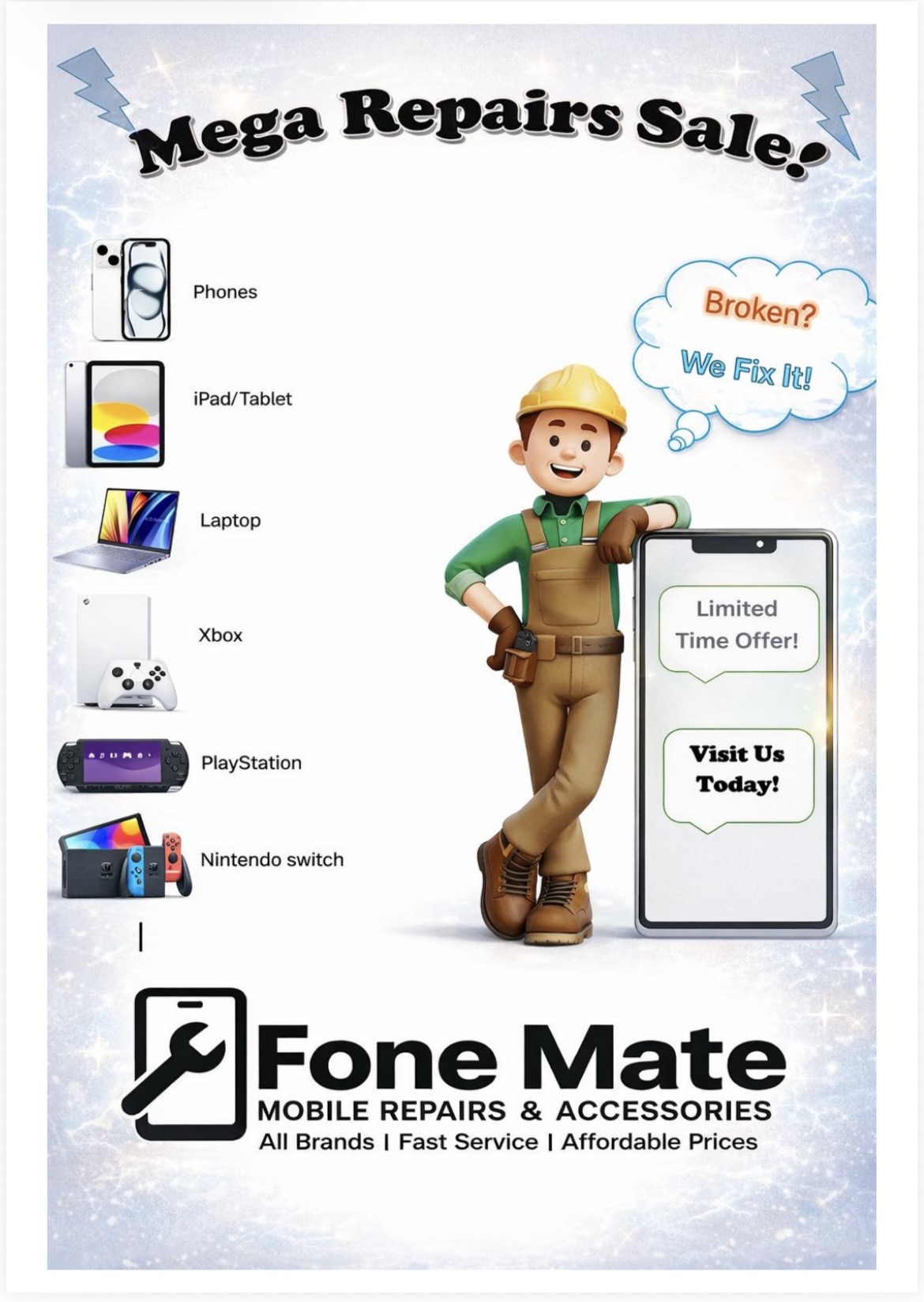 Mega Sale on Phone Repairs from Fone Mate
